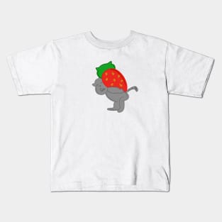 strawberry cat Kids T-Shirt